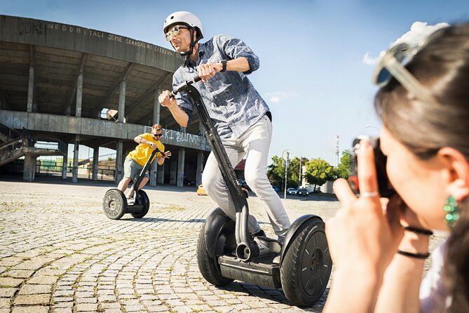 1.5h Small Group Segway Tour & Free Taxi Transfer ️with PragueWay - Learning the Segway before leaving Prague 6