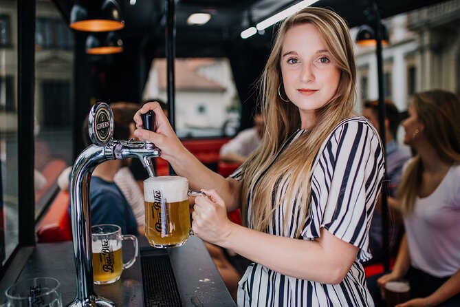 Adults-only Prague Beer Bus Tour - Old Town, Parizska Street, and the city’s grandest square