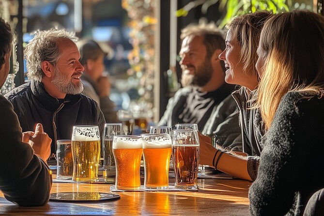 Alternative bar tour with dinner in the art district - A short tram ride, then darts in Letná