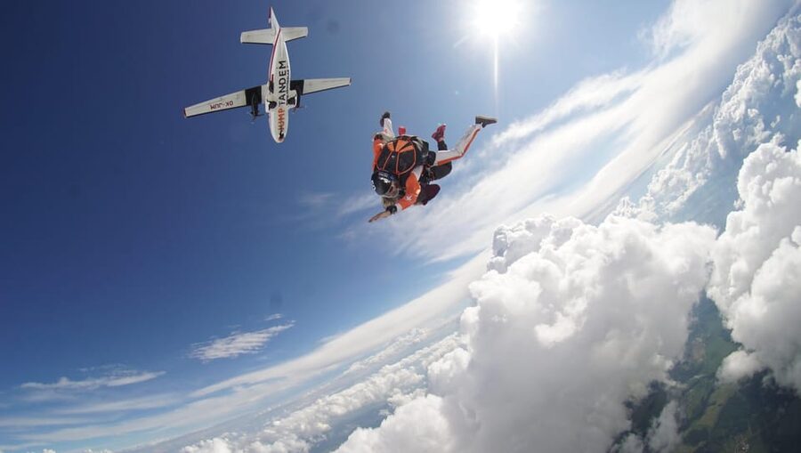 Best skydiving close to Brno and Olomouc - The aircraft ride to 4,000 meters