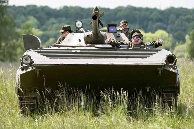 BMP tank driving experience Prague - From central Prague to the old military grounds