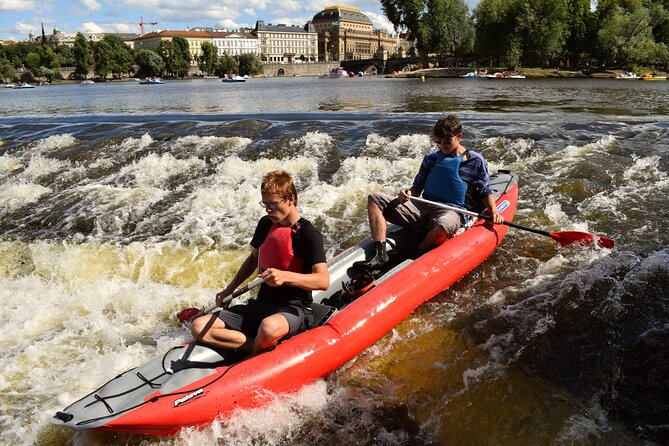 Canoe Adventure Tour Through Prague - The National Theatre and the central river view