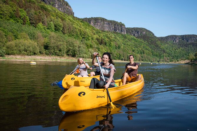 Canoeing on the Elbe river and Bike rental from Děčín to Schmilka - Who will enjoy this day most