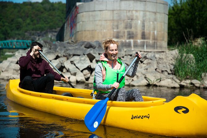 Canoeing on the Elbe river Děčín to Schmilka - The return trip is the part to organize carefully