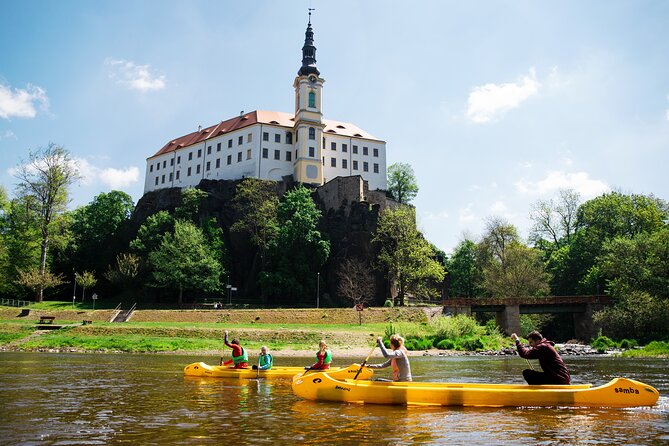 Canoeing on the Elbe river from Děčín to Bad Schandau - Arriving at Bad Schandau