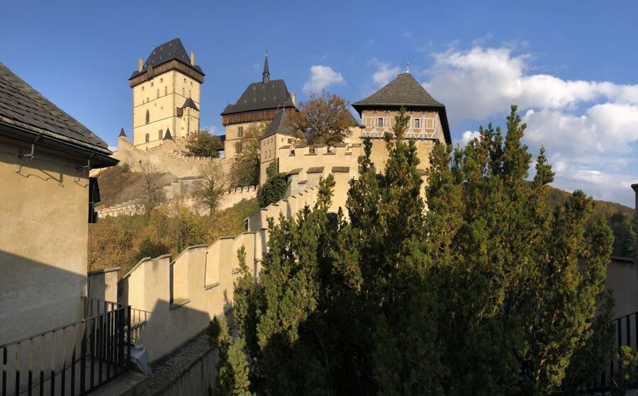 Coutryside bike tour to Karlstejn Castle. - Reaching Karlstejn village after the long ride