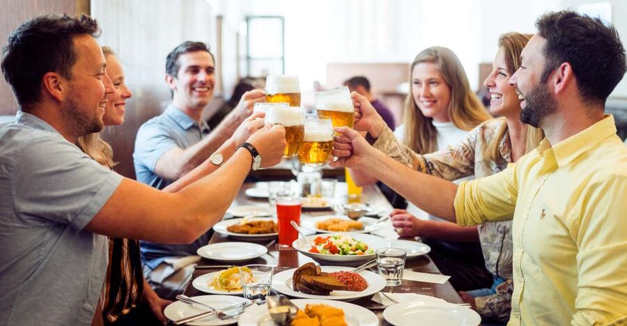 Delicious Food Tour by Prague Food Tour - First restaurant: 45 minutes of Czech food, beer, and wine
