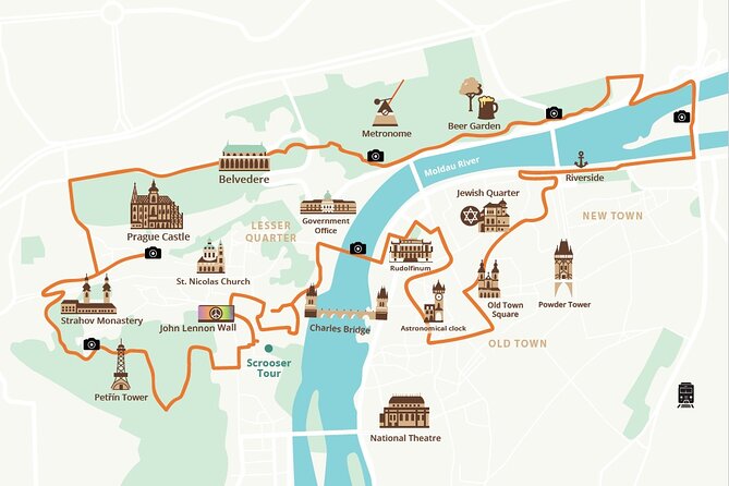 E-BIKE TOUR: 10 Must-See Landmarks & Viewpoints in Prague 1-8per. - Government buildings and the climb to Letná