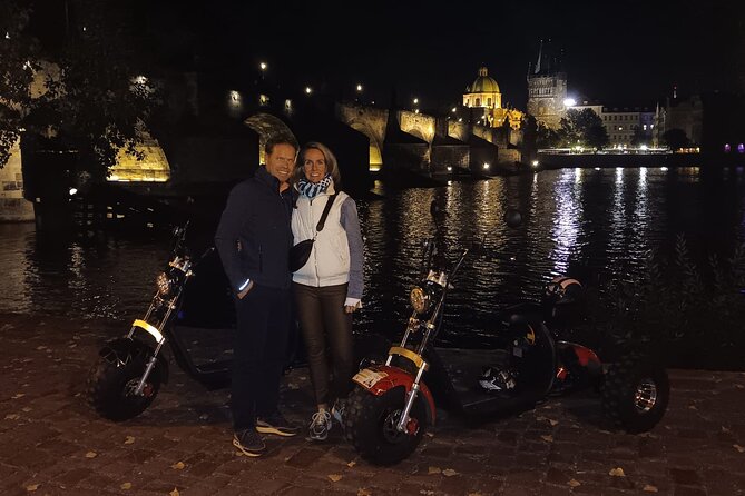 Electric Trike Night Tour in Prague - Live Guided - Letna Park and the Prague Metronome