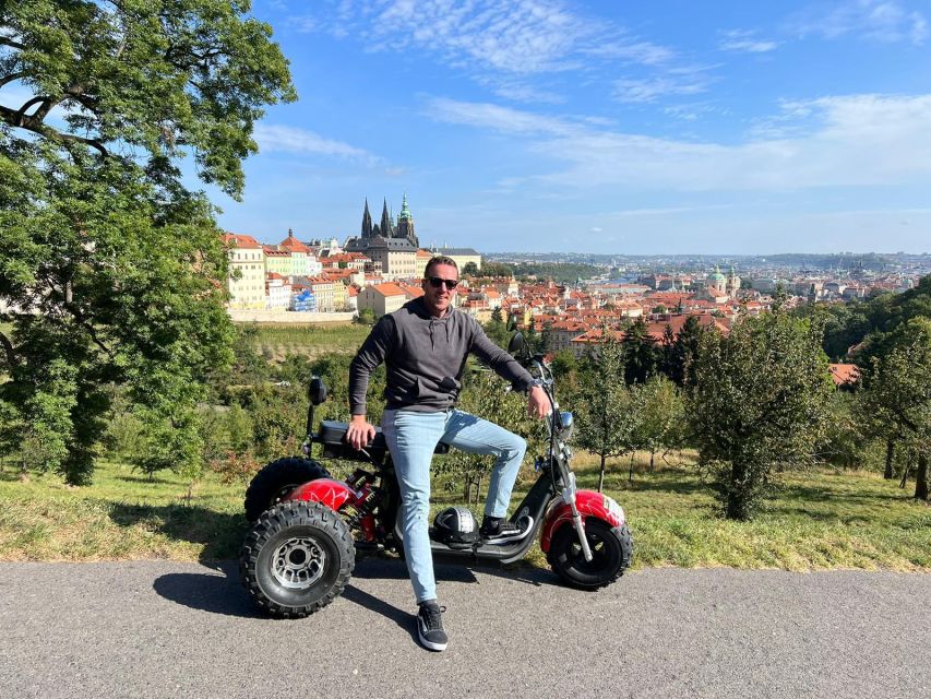 Electric Trike Sunset Prague Tour - Wenceslas Square and the Powder Tower