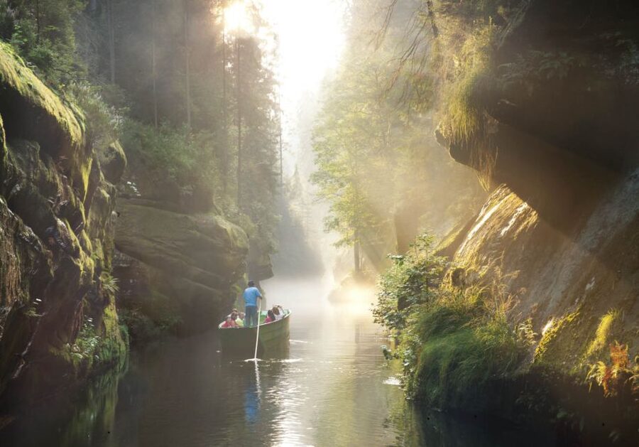 From Prague: Bohemian & Saxon Switzerland Semi Private Tour - Bastei Bridge, where the Elbe opens below you
