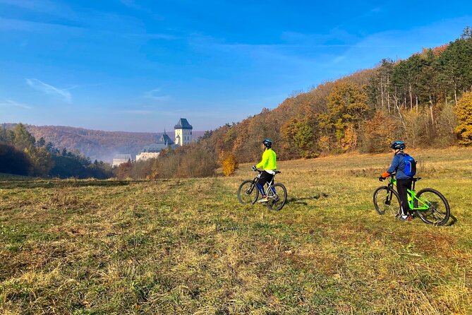 From Prague Mountain Biking Full Day Trip to The Karlstejn Castle - Forests, meadows, villages, and climbing