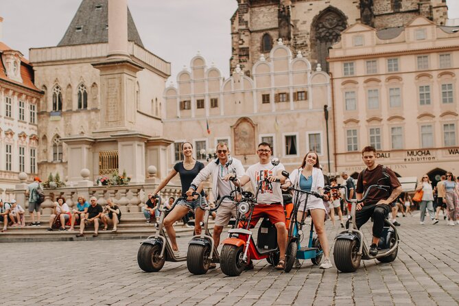 Guided sightseeing e-scooter tour of Prague: 2 hours - Petřín, the Memorial, and the National Theatre