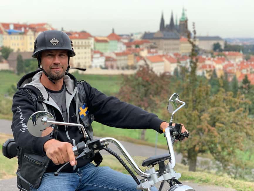 Heart of Prague tour on Tricycle electric scooter - Charles Bridge from several angles
