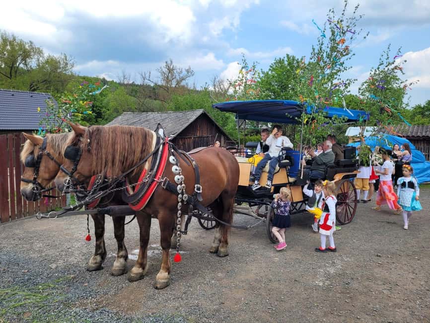 Karlštejn castle by horse carriage - Arriving at Karlštejn railway station