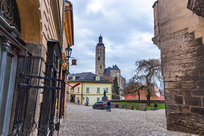 Kutná Hora Medieval Town in Vintage Cabrio car - The vintage Cabrio changes the tone
