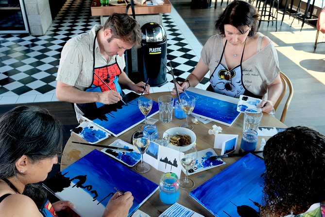 Learn to paint in Prague & sip some wine! - Painting a Prague Skyline or Another Chosen Image