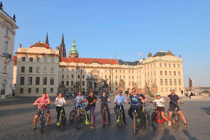 Live-Guided 180 min Glorious e-Scooter and eBike tour - Charles Bridge, Kafka, and the Vltava riverside