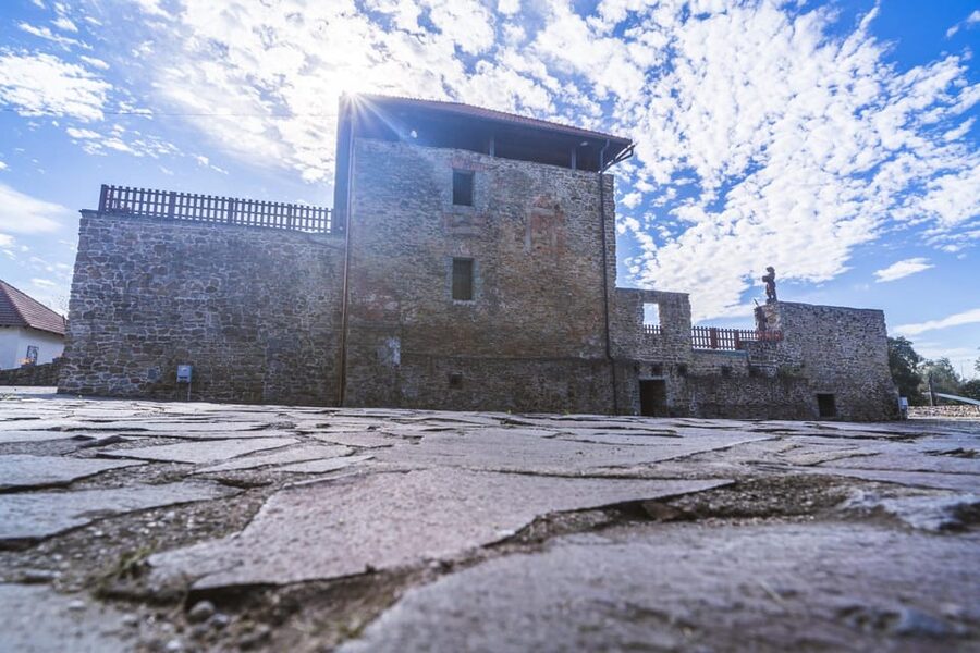 Ostrava: Entrance to Silesian Ostrava Castle - Courtyard, Fortress, And Tower