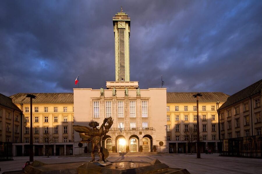 Ostrava: Entrance to the viewing tower of the new town hall - Arriving at Ostrava’s New Town Hall