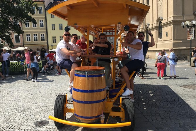 Prague: 1,5- Hour Beer Bike with Unlimited Czech Beer - Unlimited Czech beer and the open-bar setup