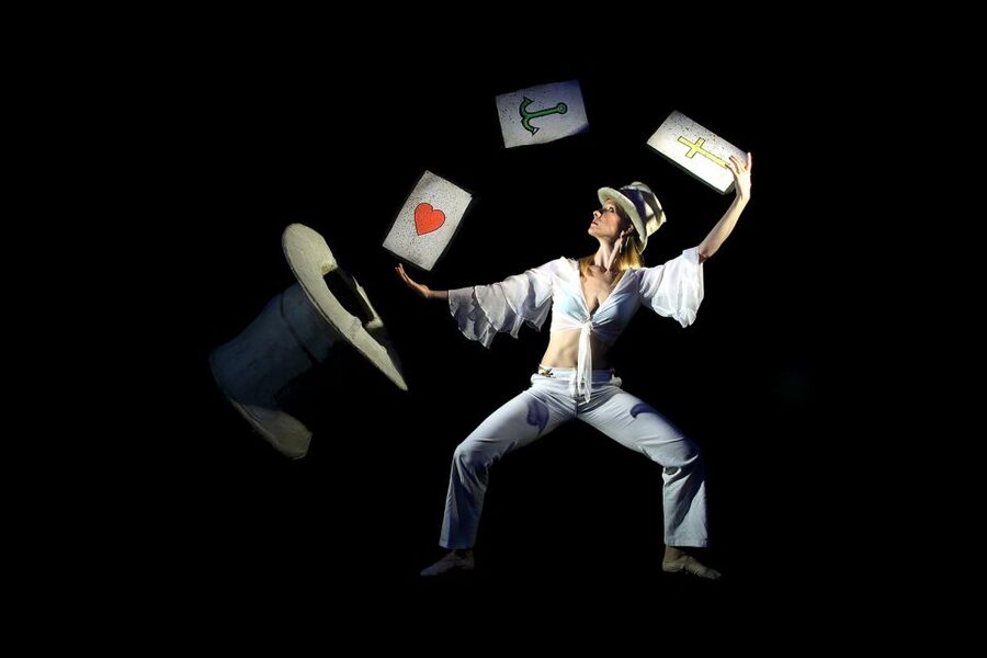 Prague: 1.5-Hour Black Light Theater Srnec Performance - The opening scenes: lights, color, and comic surprise