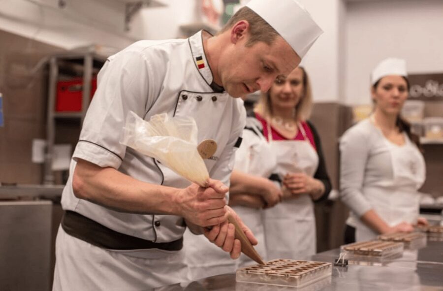 Prague: 1.5-Hour Chocolate Museum Visit with Workshop - Watching pralines take shape