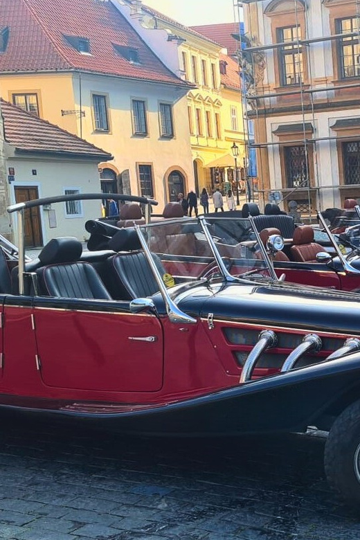 Prague: 120min Private Tour in Vintage Car, up to 6people! - Modern Prague along the river