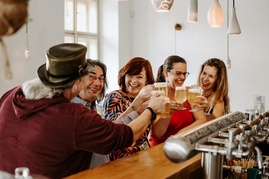 Prague: 3.5 h Private Czech Beers & Tapas Tour - The first stop: Czech beer with New Town food