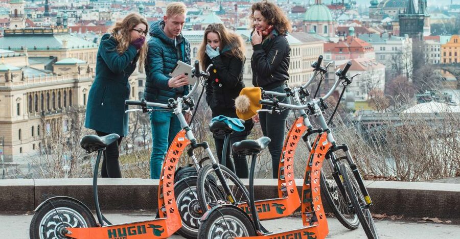 Prague: 3-Hour Fat Tire E-Scooter Tour - Down through Petřín to Charles Bridge