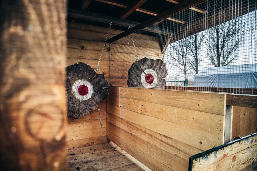 Prague: Axe Throwing Experience with Barbecue and Beer - The first beer and the safety briefing