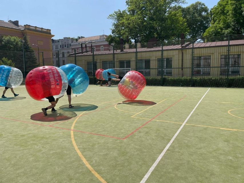 Prague: Bubbles football in city centre of Prague - What playing bubble football actually involves