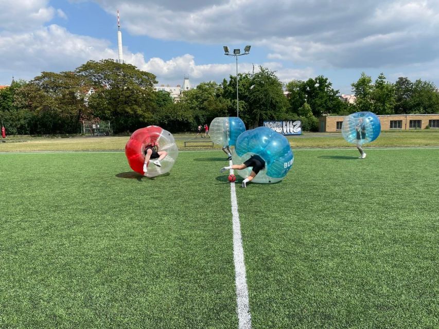 Prague: Bubbles football - Zorb Football in centrum - Changing, stretching, and learning the rules