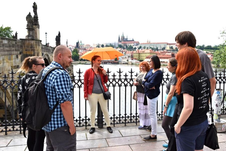 Prague: Castle and Jewish Quarter Tour - Taking the tram up to Prague Castle