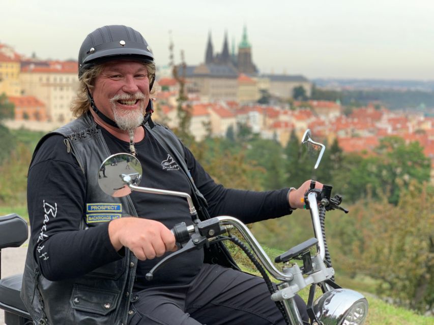 Prague: City Highlights Guided Electric Trike Tour - Under Charles Bridge and Past the National Theatre