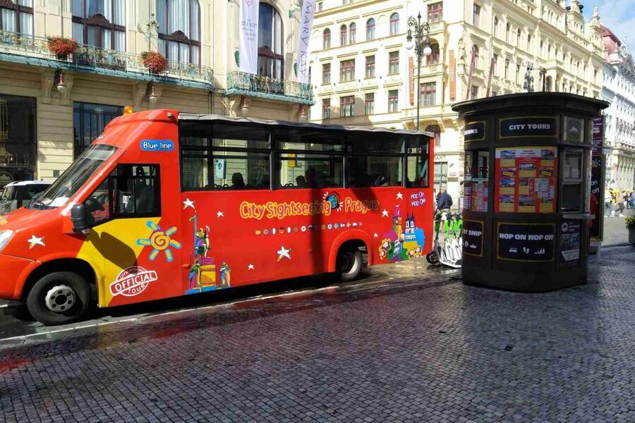 Prague: City Sightseeing HOHO Bus Tour & Optional Boat Tour - Dancing House and the riverbank