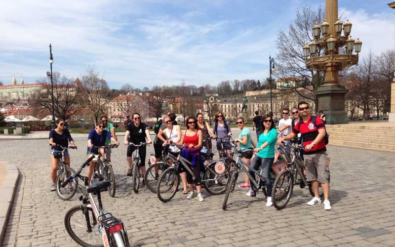 Prague: Classic City Bike Tour - Kampa Island, its giant babies, and the Lennon Wall