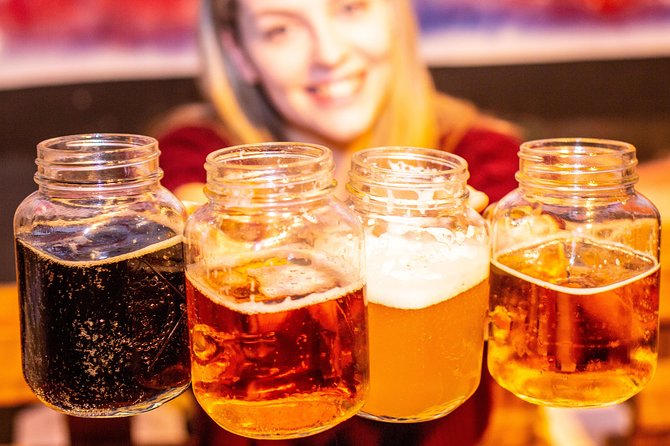 Prague Craft Beer Tour: 8 Czech Beers, Taproom & Best Beer Garden - Stop one: four beers at Drunken Monkey