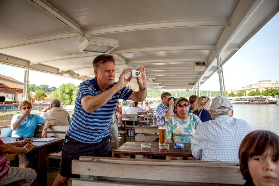 Prague Cruise: 1-Hour on the River Vltava - Letná Metronome and the Wider City View