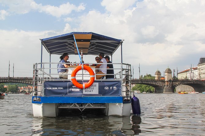Prague Cycle Boat - The Swimming Beer Bike - Pedaling along the Vltava for 90 minutes
