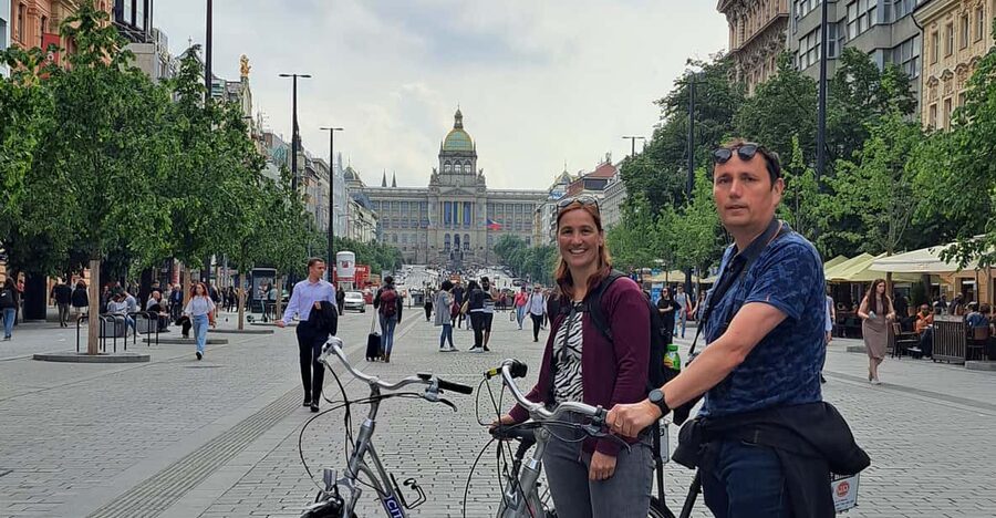 Prague E-Bike City Ride tour : 2hrs - Wenceslas Square and the city’s modern center