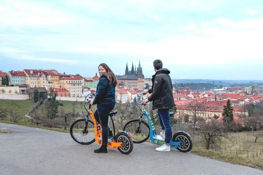 Prague: E-Bike/E-Scooter Viewpoint Tour - Letná Park and the Metronome
