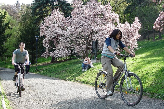 Prague E-Bike Tour - Stunning Viewpoints (small group) - Petrin Park and the tower above the city