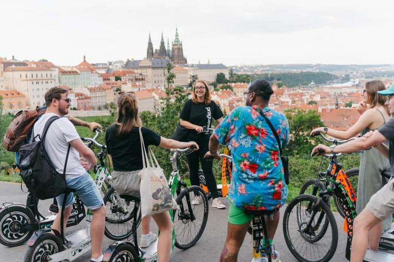 Prague: E-Scooter Grand City & Panoramas Small-Group Tour - Starting at Charles Bridge with the right expectations