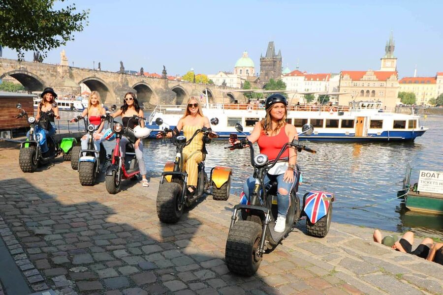 Prague: Electric Trike Viewpoints Tour - Charles Bridge from a faster angle