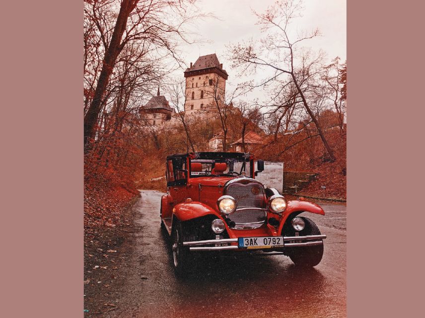 Prague: Fairytale Karlstejn Castle in Retro-Style Car - Lunch at a Local Czech Restaurant