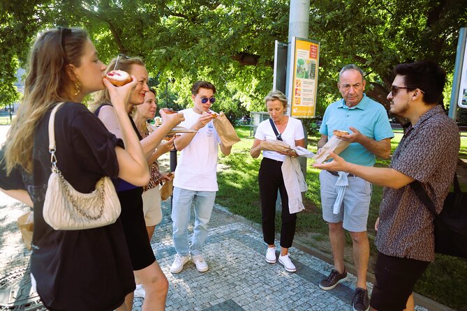 Prague Food tasting tour of Hidden Gems for Small Groups - Klobása and beer at Korunní 984/39