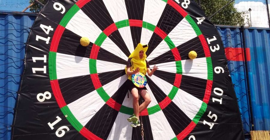 Prague : Giant Foot Darts and Giant Beer Pong Game - Who will enjoy this Prague activity