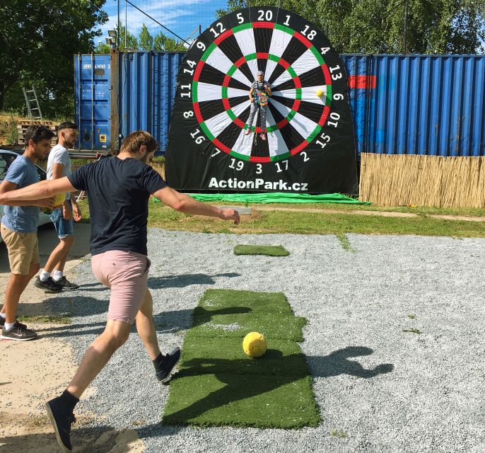 Prague: Giant Football Darts Game with Round of Beers & BBQ - Key points to know before booking