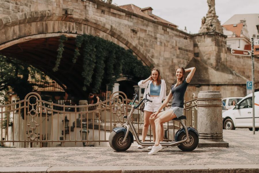 Prague: Guided Fat Tire e-Scooter Tour - Petrin Park, the narrowest street, and the river